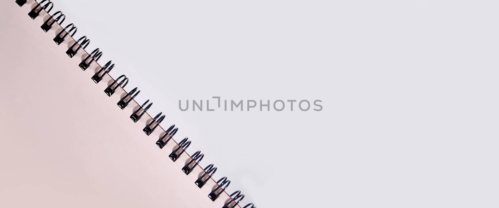 Blank notebook background space for advertising text.