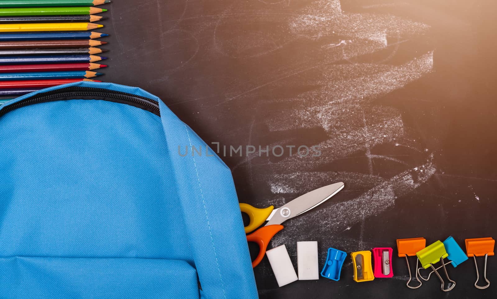 Back to school shopping backpack, The Accessories in student blu by Sorapop