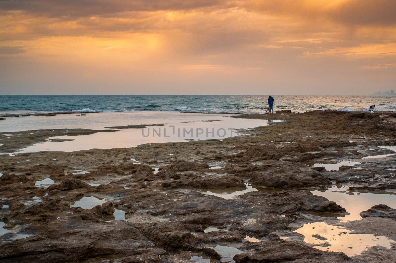Cloudy weather on israeli sea coast travel by javax
