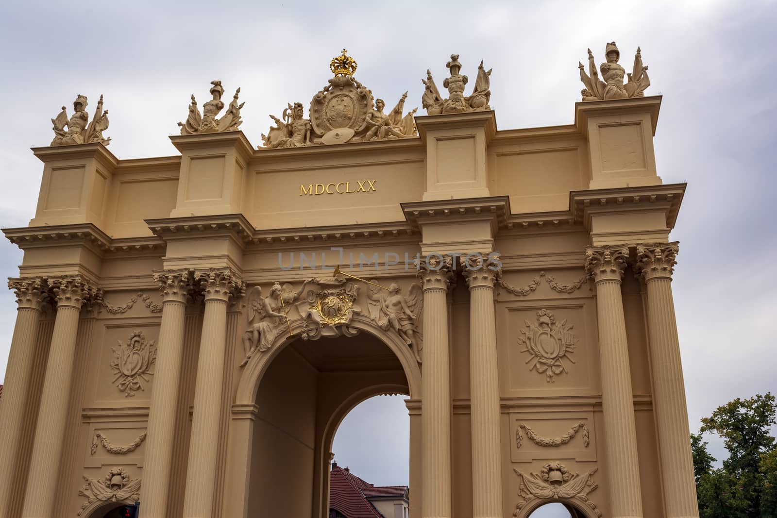 Brandenburg gate at Louise Square, Potsdam, Germany.