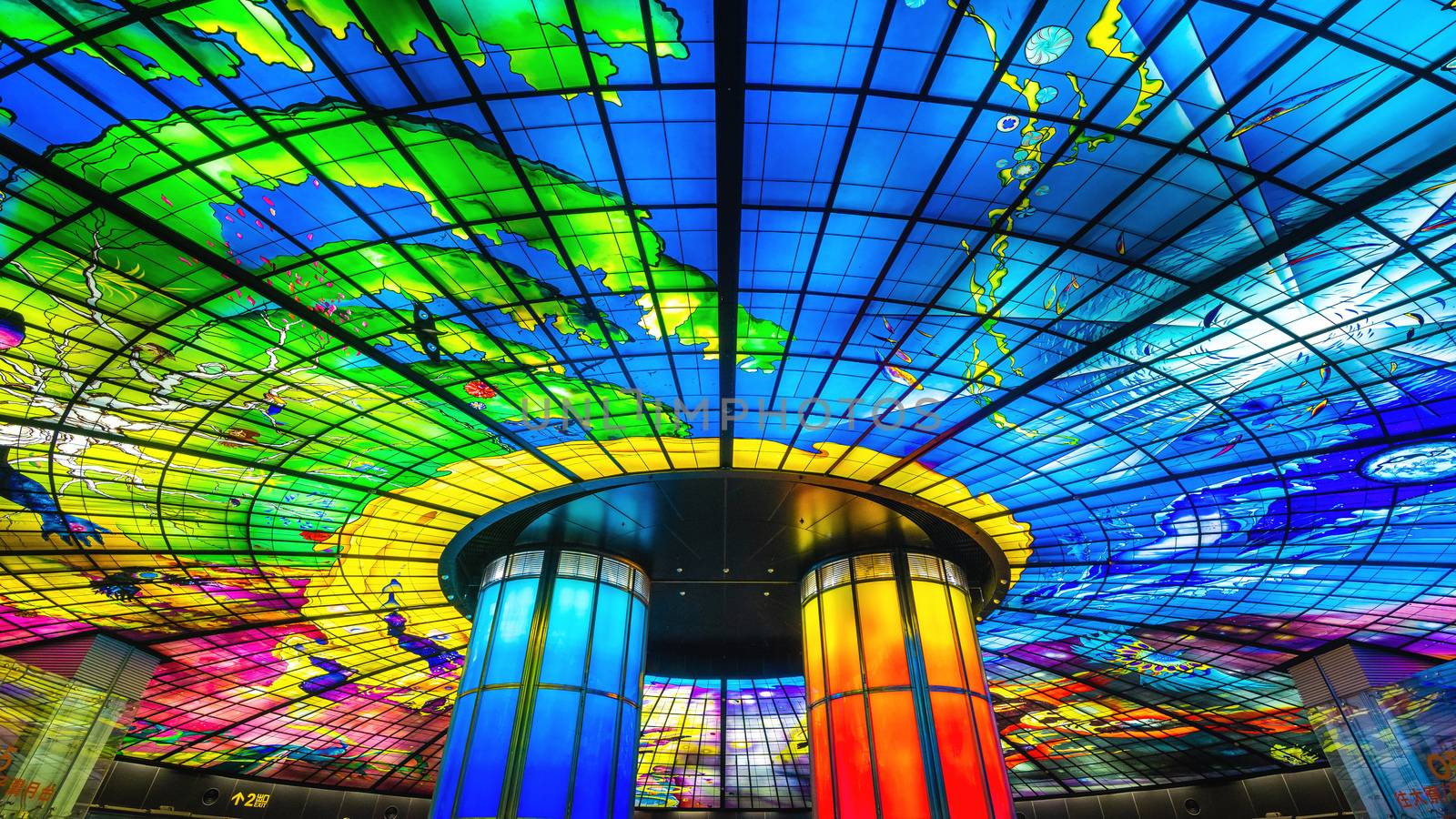 The Dome of light at formosa boulevard station in Kaohsiung city in Taiwan. by gutarphotoghaphy