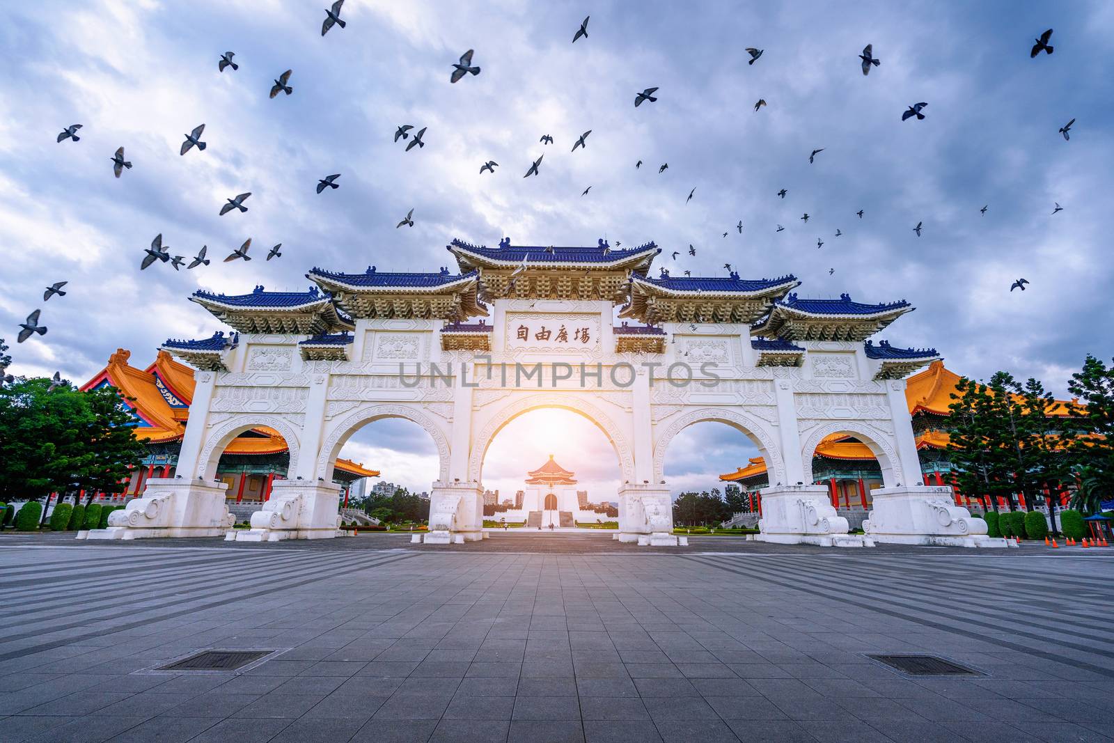 Archway of Chiang Kai Shek Memorial Hall in Taipei, Taiwan. by gutarphotoghaphy