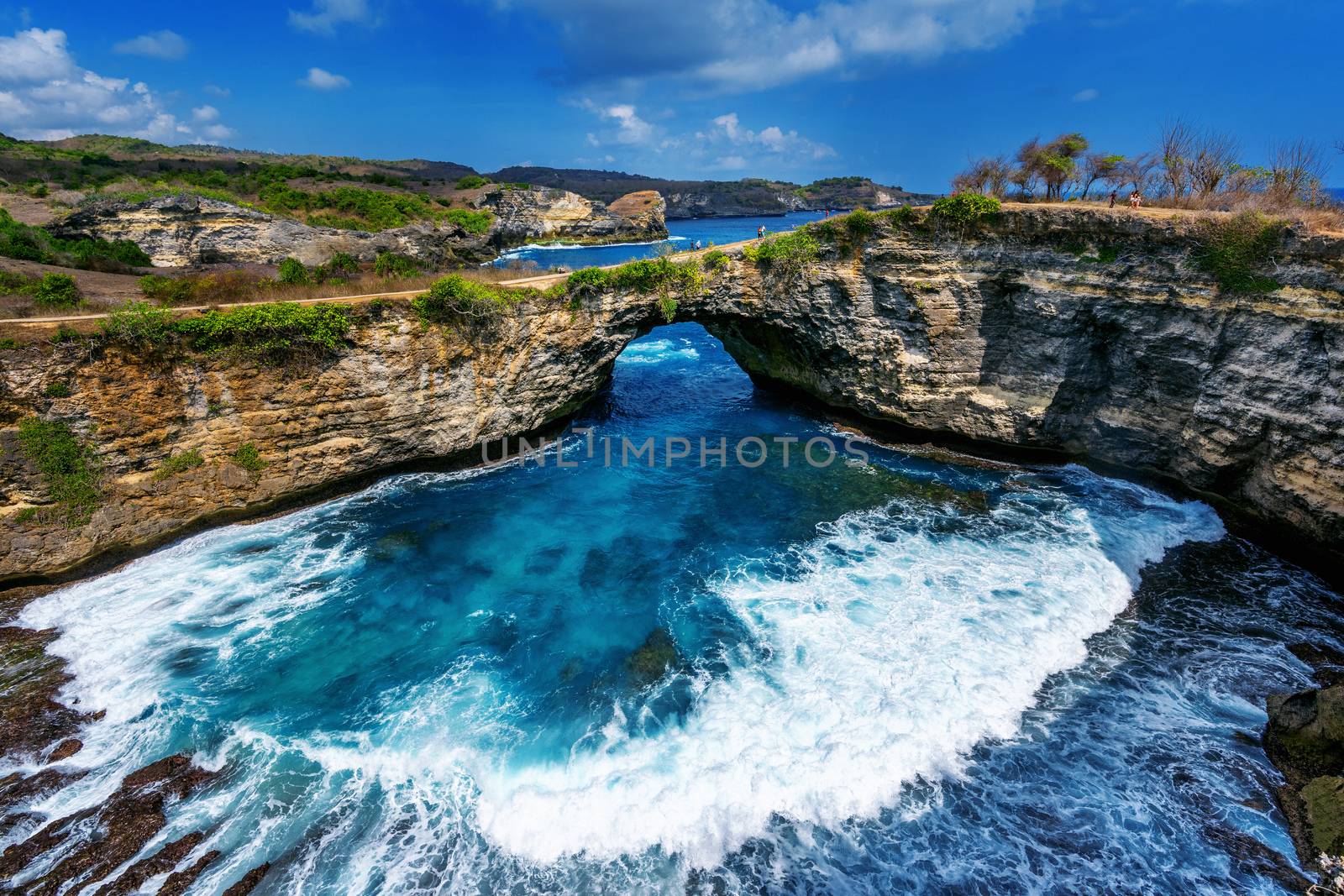 Broken beach in Nusa penida island, Bali in Indonesia. by gutarphotoghaphy