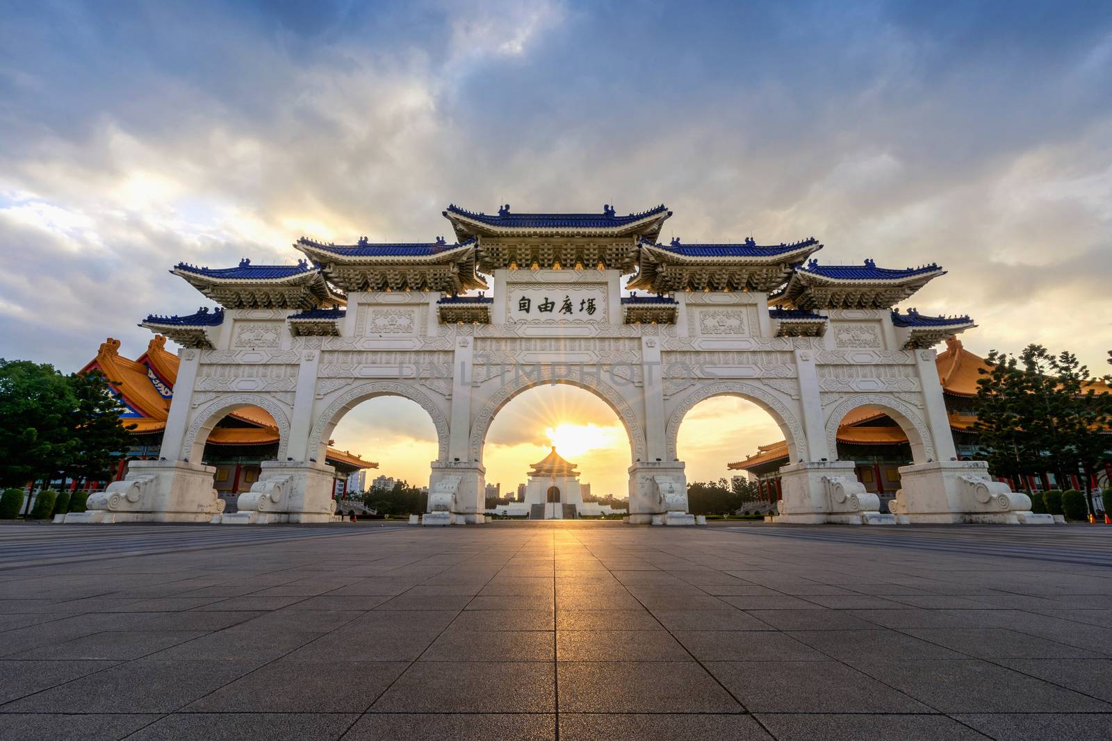 Archway of Chiang Kai Shek Memorial Hall in Taipei, Taiwan. by gutarphotoghaphy