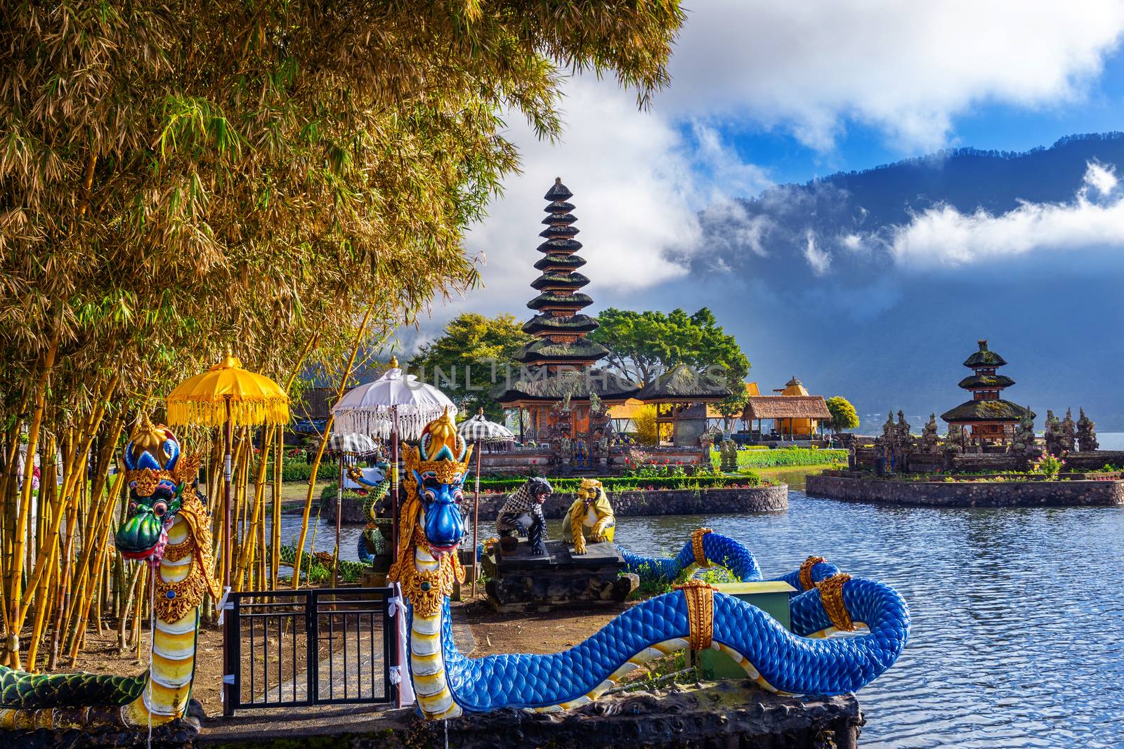 pura ulun danu bratan temple in Bali, indonesia. by gutarphotoghaphy