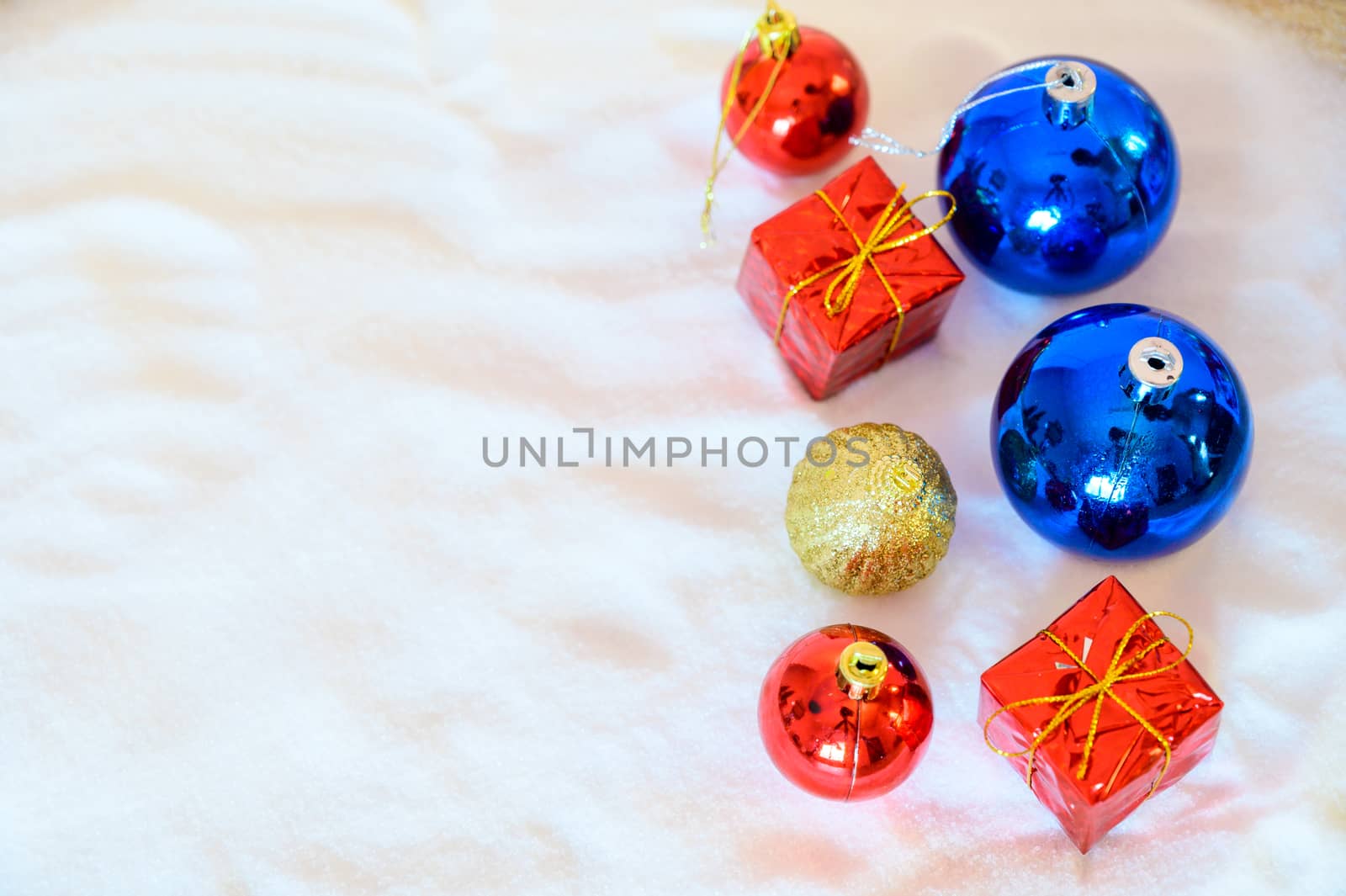 Merry christmas and happy new year greeting background. Christmas Lantern On Snow With Fir by sarayut_thaneerat