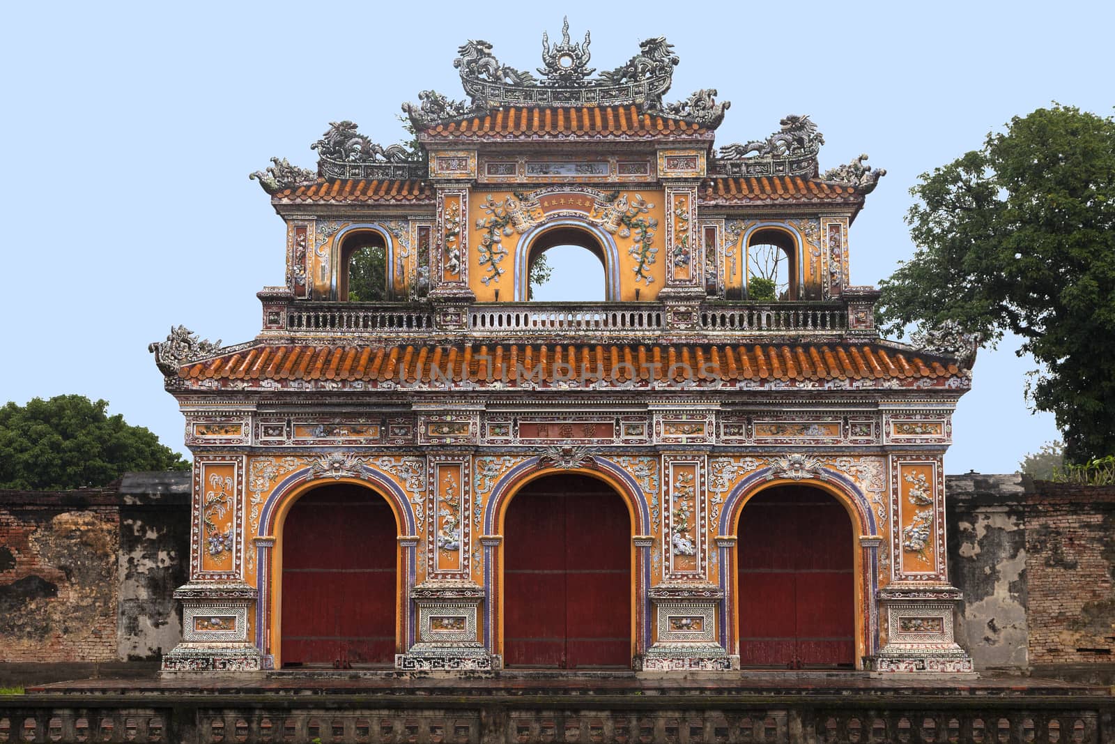 The East Gate to the Citadel of the Imperial City in Hue, Vietnam
