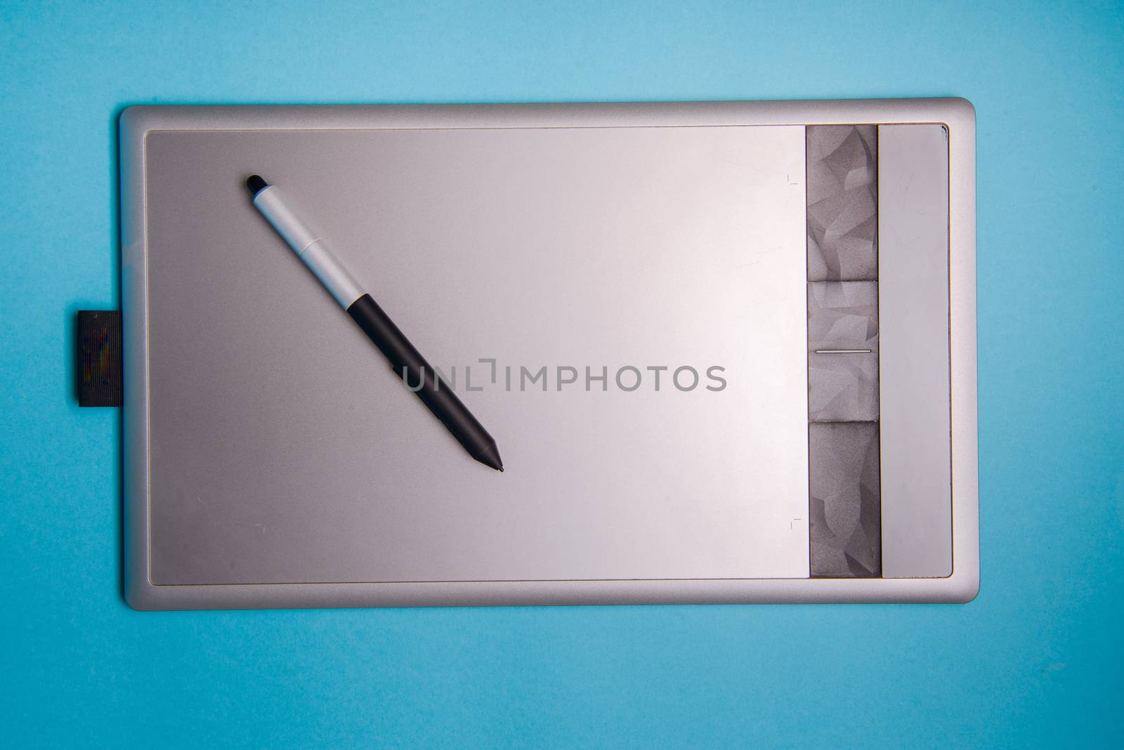 Graphic tablet with pen for illustrators and designers