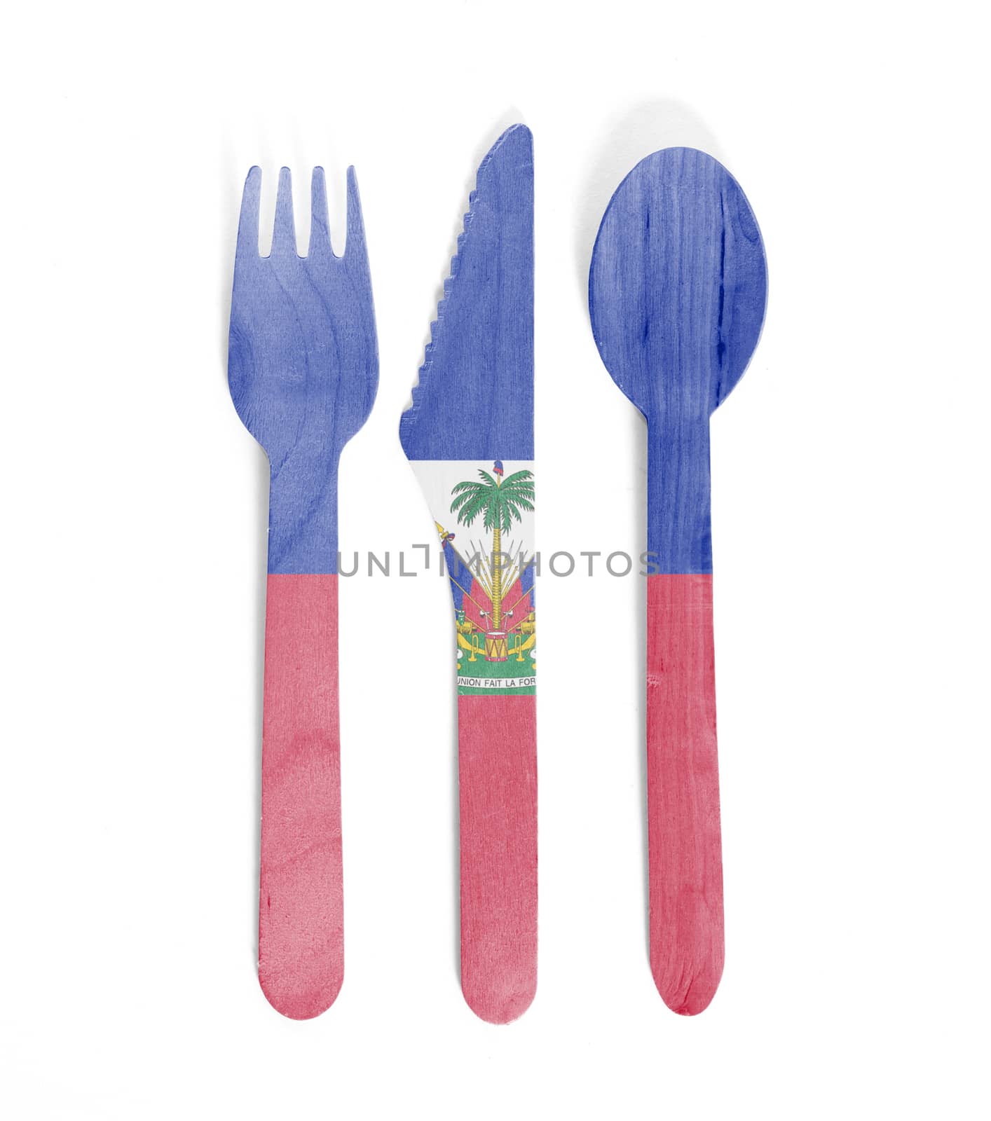 Eco friendly wooden cutlery - Plastic free concept - Flag of Hai by michaklootwijk