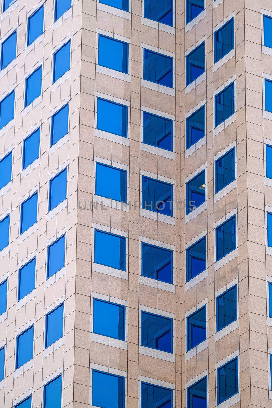 Blue Windows in Stone Tower by dbvirago