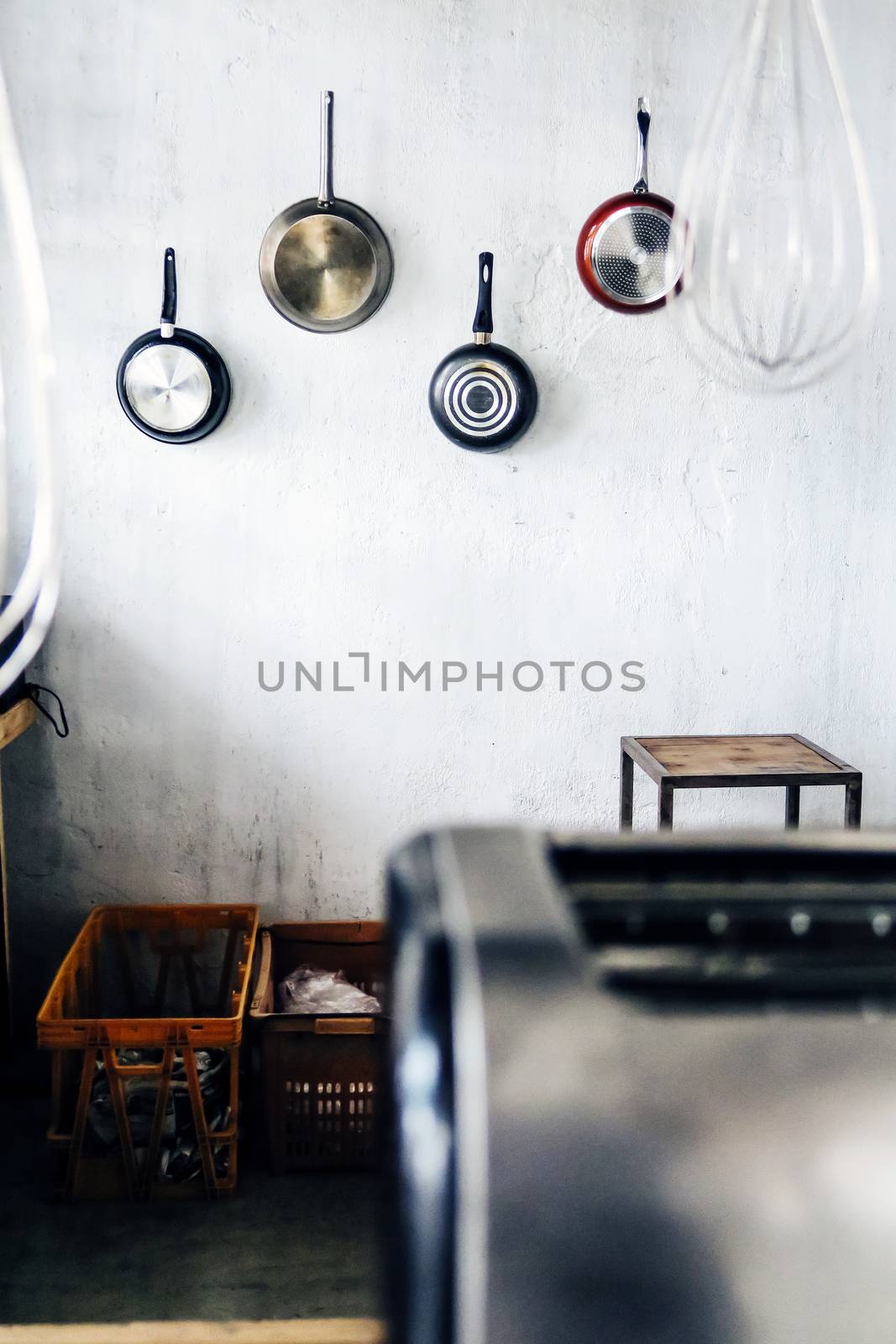 Detail image of kitchen utensils background by ponsulak