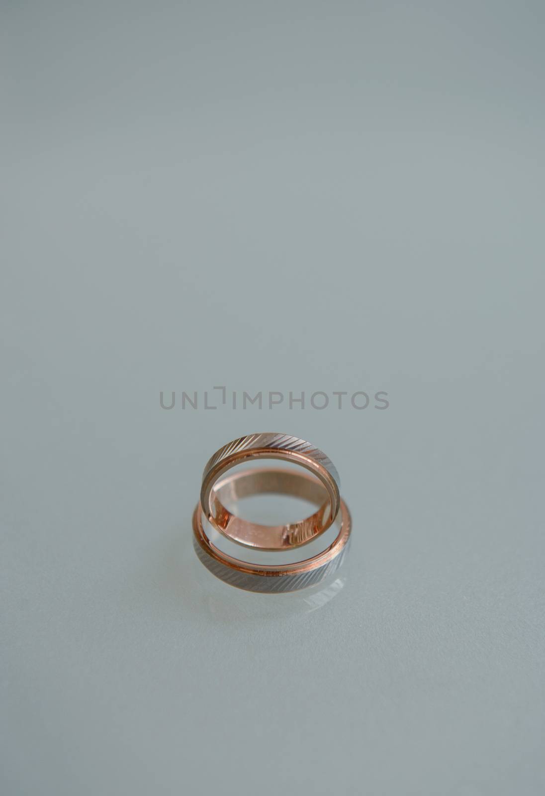 Beautiful two golden wedding rings. Made of highest quality material