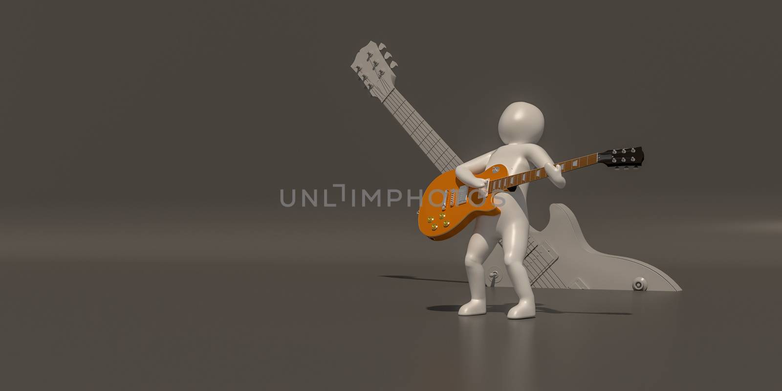 3d illustrator group of career musician symbols on a gray background, 3d rendering of the Music player. Includes a selection path.