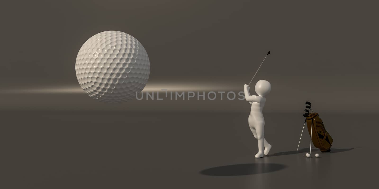 3d illustrator group of career symbols on a gray background, 3d rendering of the playing Sport. Includes a selection path.