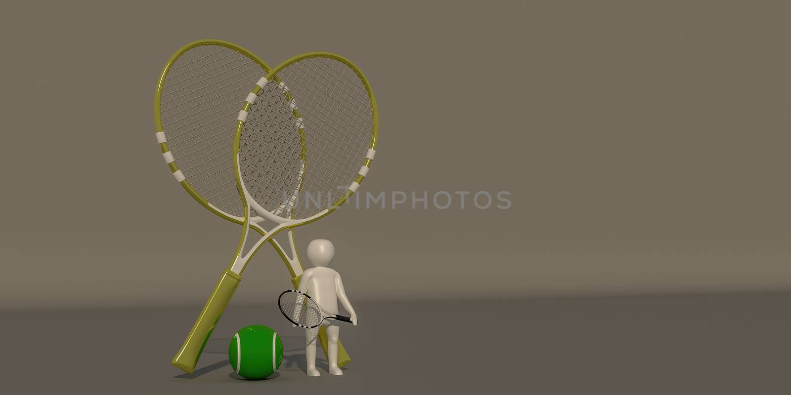 3d illustrator group of career symbols on a gray background, 3d rendering of the playing Sport. Includes a selection path.