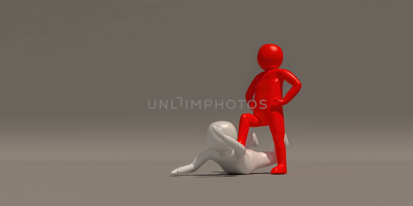 3d illustrator Buller symbols on gray background, 3d rendering of the playing football. Includes selection path.
