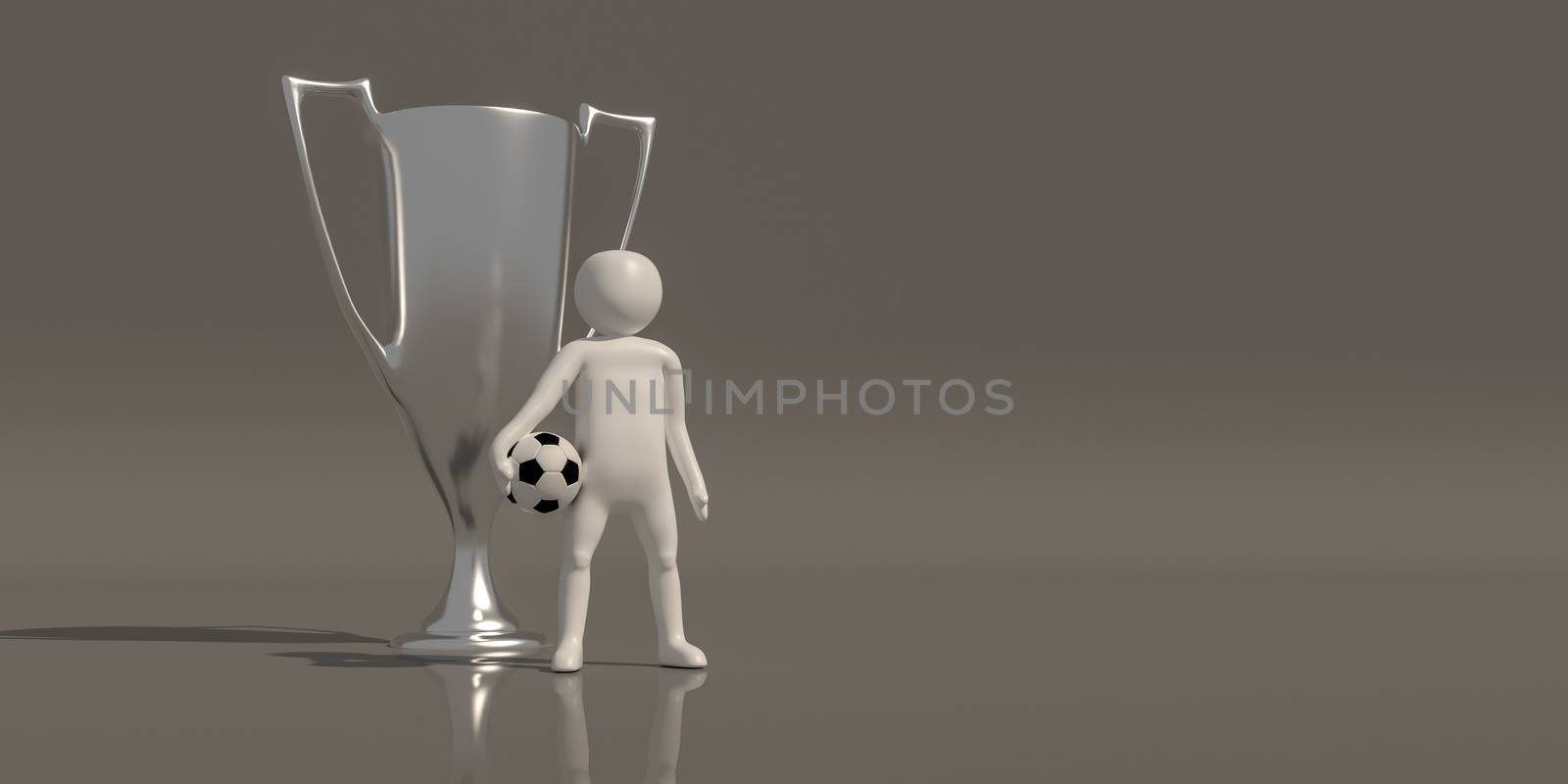 3d illustrator group of career symbols on a gray background, 3d rendering of the playing football. Includes a selection path.