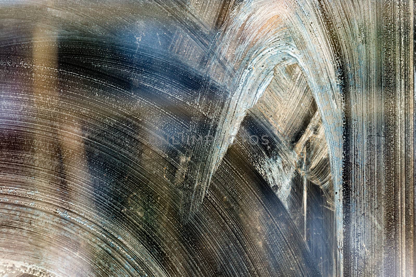 Backlit dirty glass texture, abstract grungy background