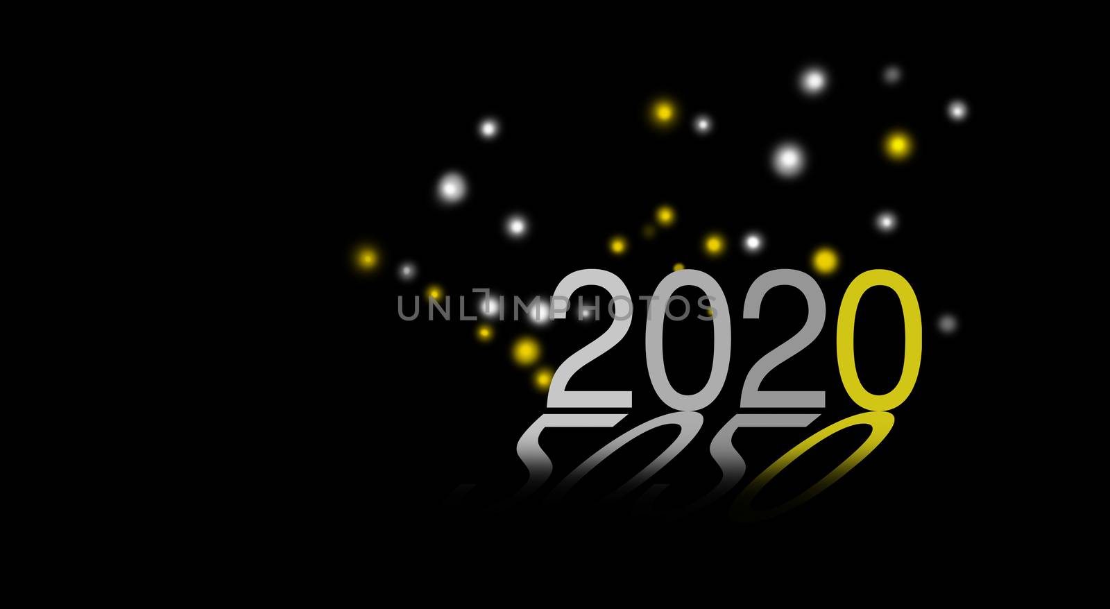 illustration of new year 2020