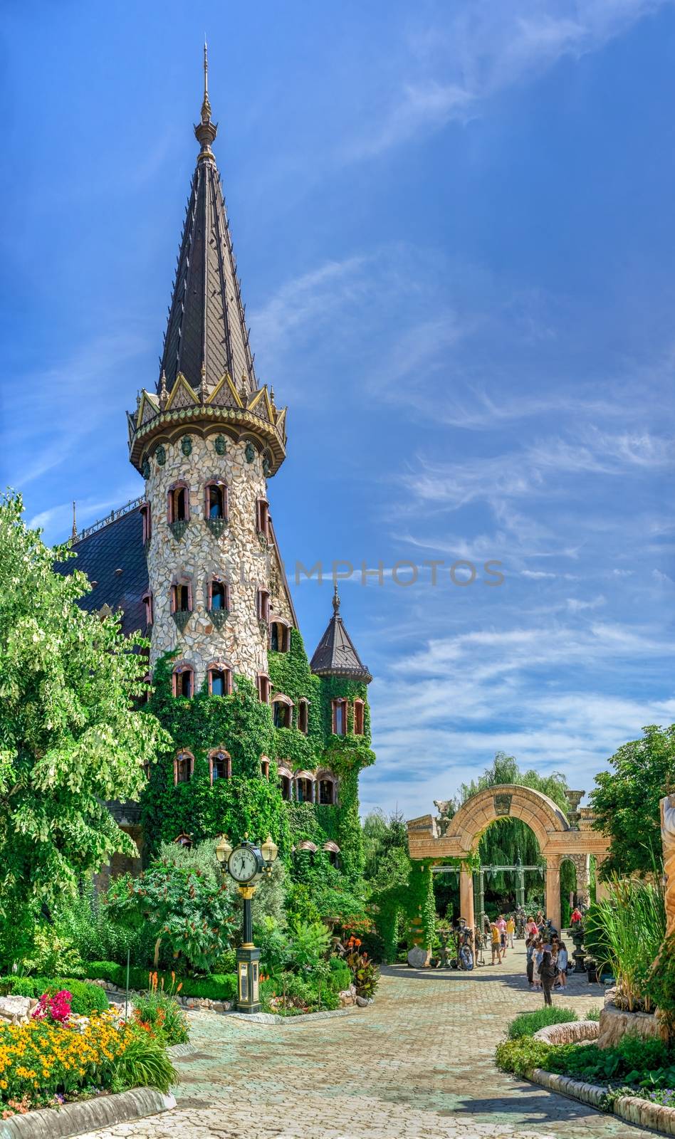 Ravadinovo, Bulgaria – 07.11.2019.  Castle towers in the village of Ravadinovo, Bulgaria, on a summer sunny day