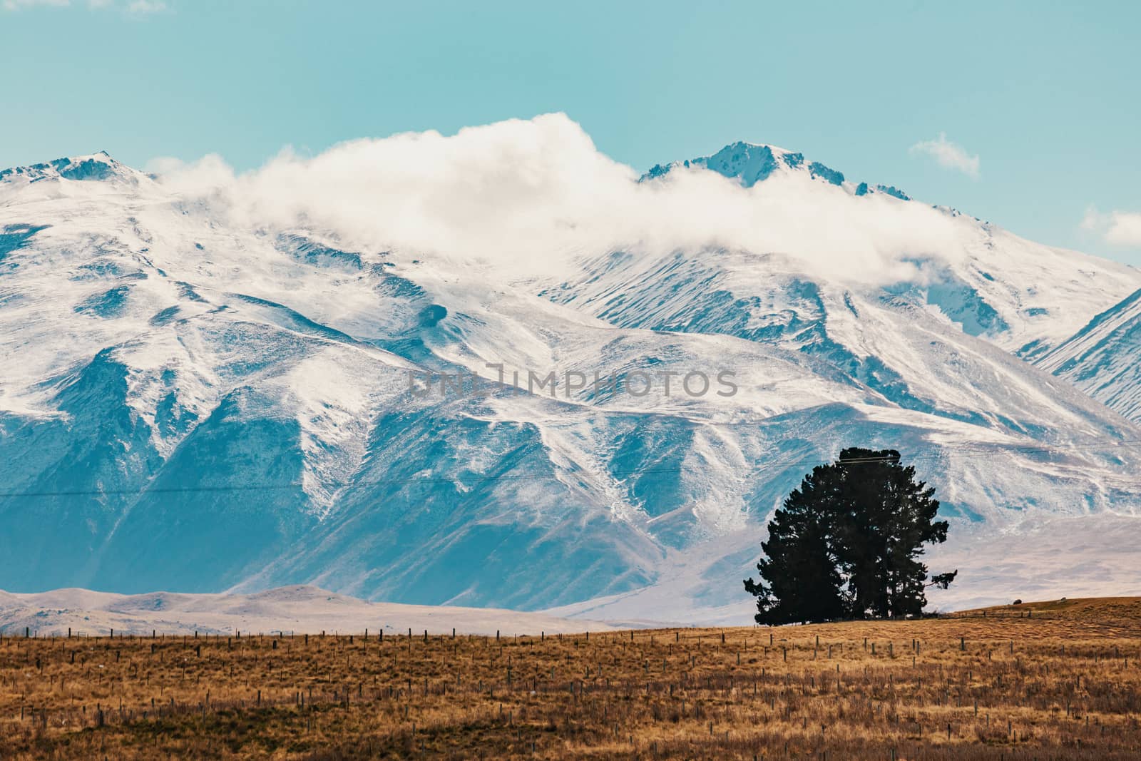 New Zealand scenic mountain landscape shot at Mount Cook Nationa by cozyta