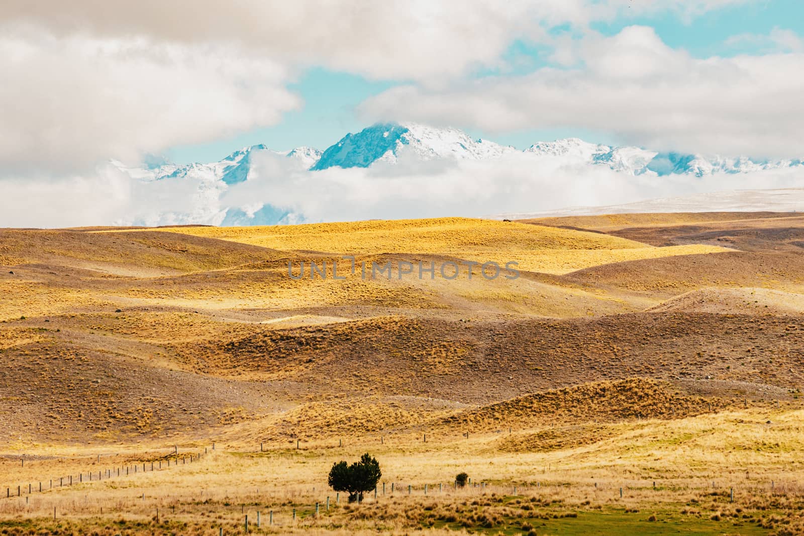 New Zealand scenic mountain landscape shot at Mount Cook Nationa by cozyta