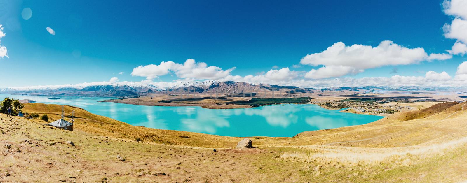 amazing landscapes viewed from Tekapo observatory, New Zealand