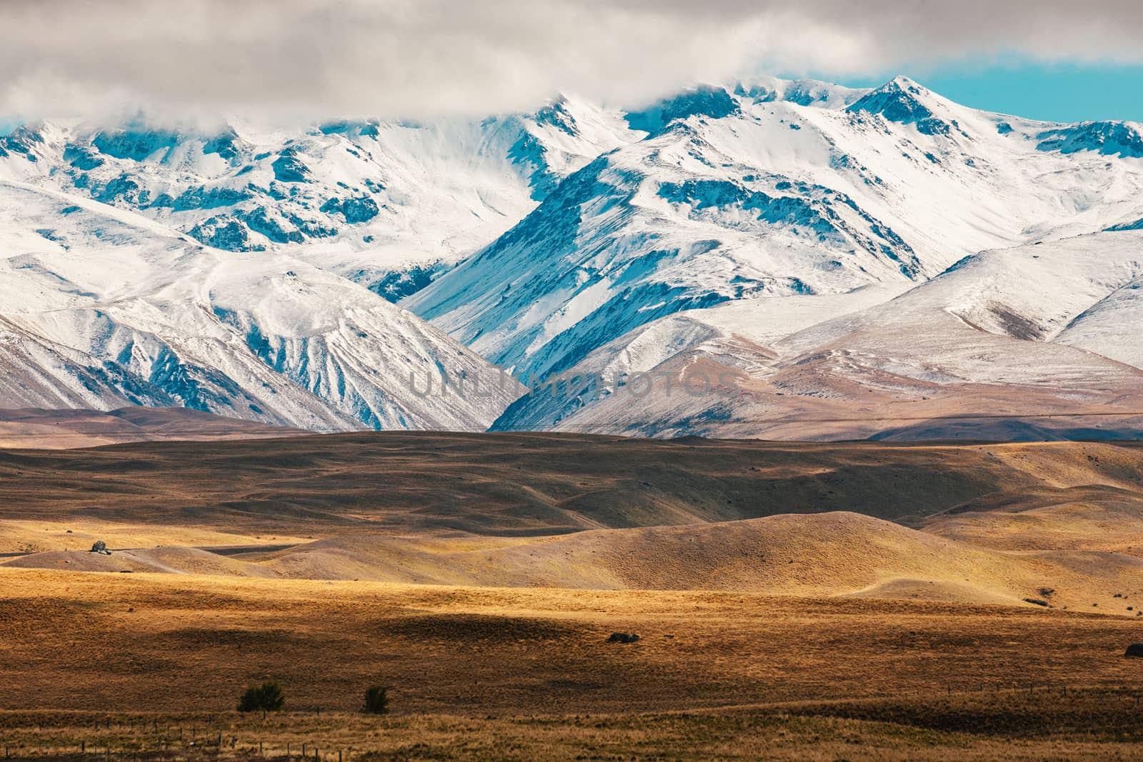 New Zealand scenic mountain landscape shot at Mount Cook Nationa by cozyta