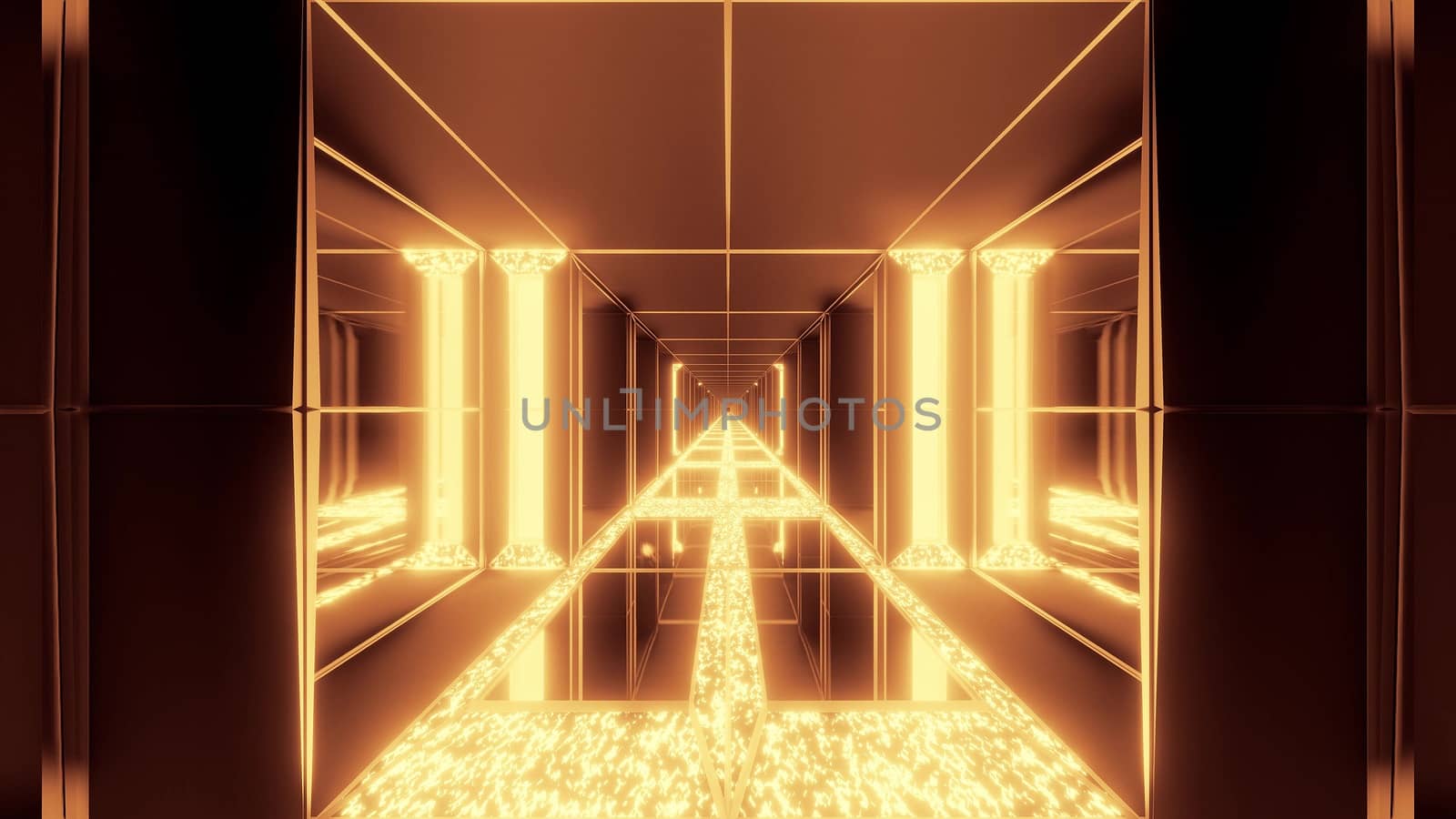 futuristic sci-fi space temple with glowing diamonds christmas texture 3d illustration background wallpaper by tunnelmotions