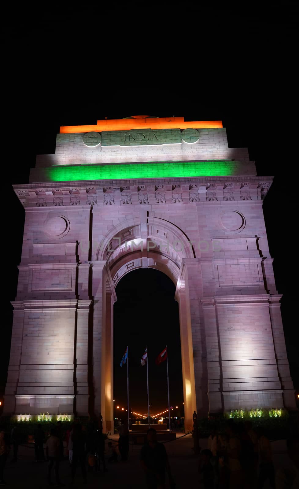 The India Gate is a war memorial located astride the Rajpath by kumar3332