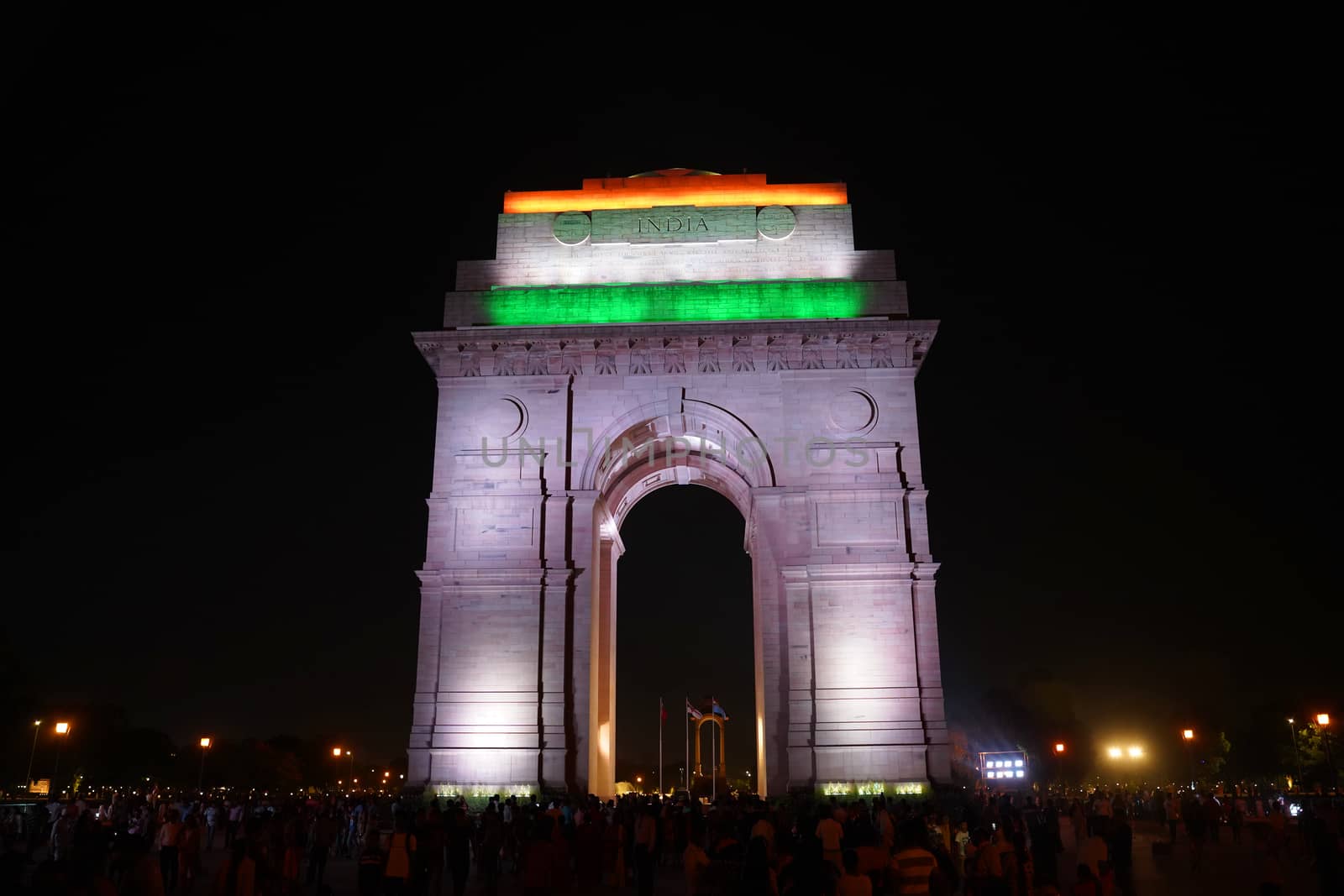 The India Gate is a war memorial located astride the Rajpath by kumar3332