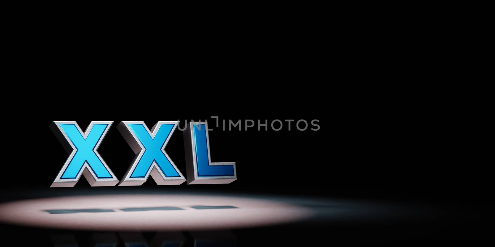 XXL Text Spotlighted on Black Background by make