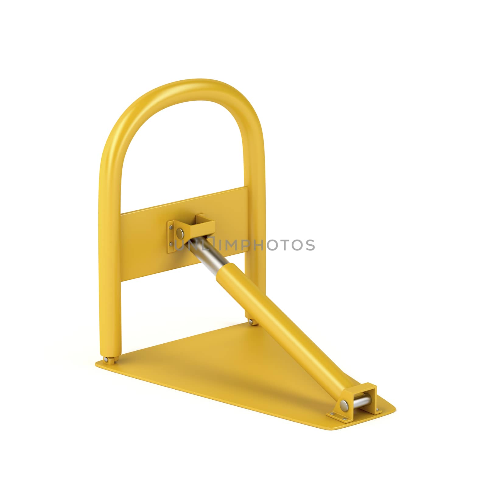 Yellow foldable parking barrier by magraphics