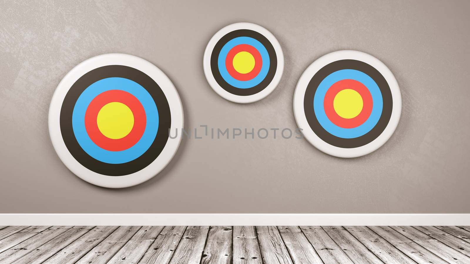 Different Targets on the Wall in the Room by make