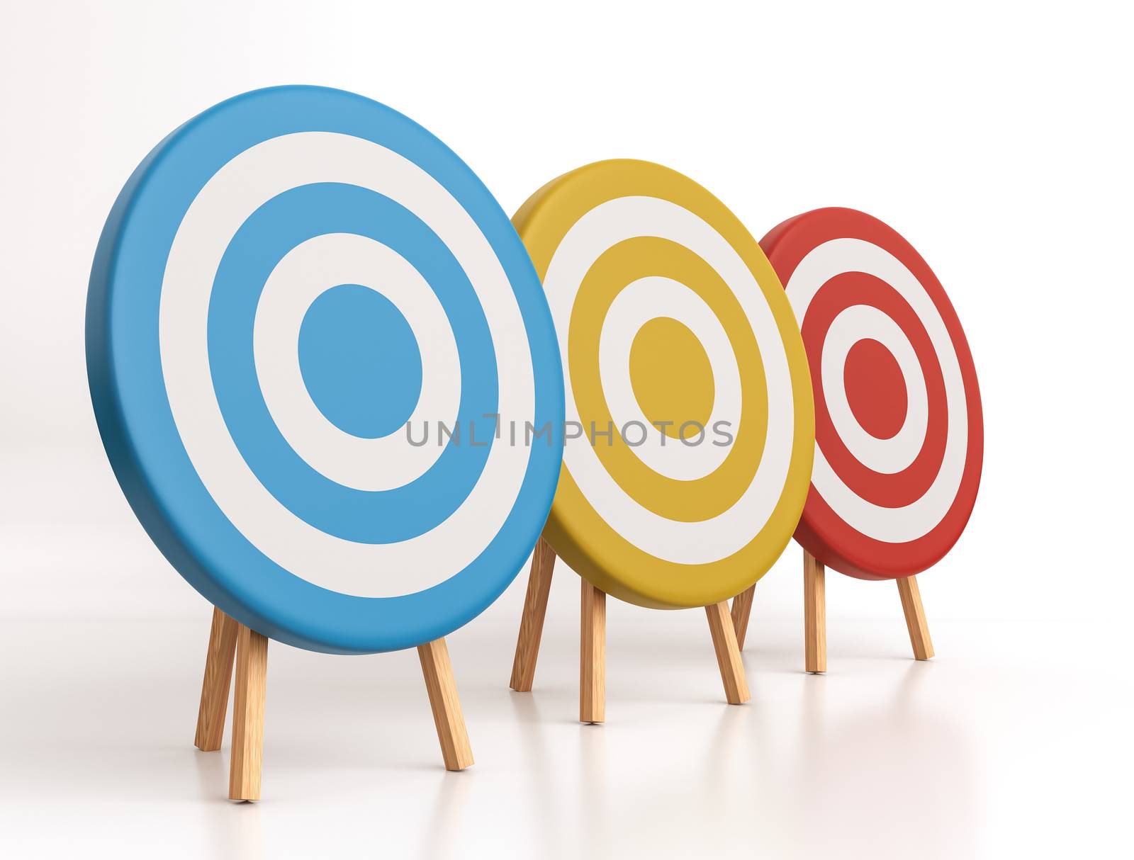 Three Targets on White Background by make