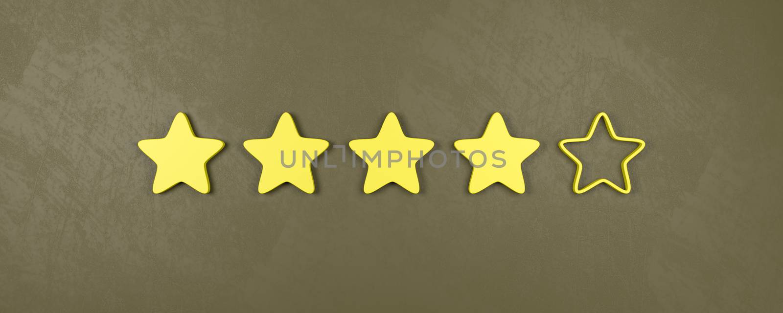 Four of Five Stars Rating, Good Rating Concepts by make