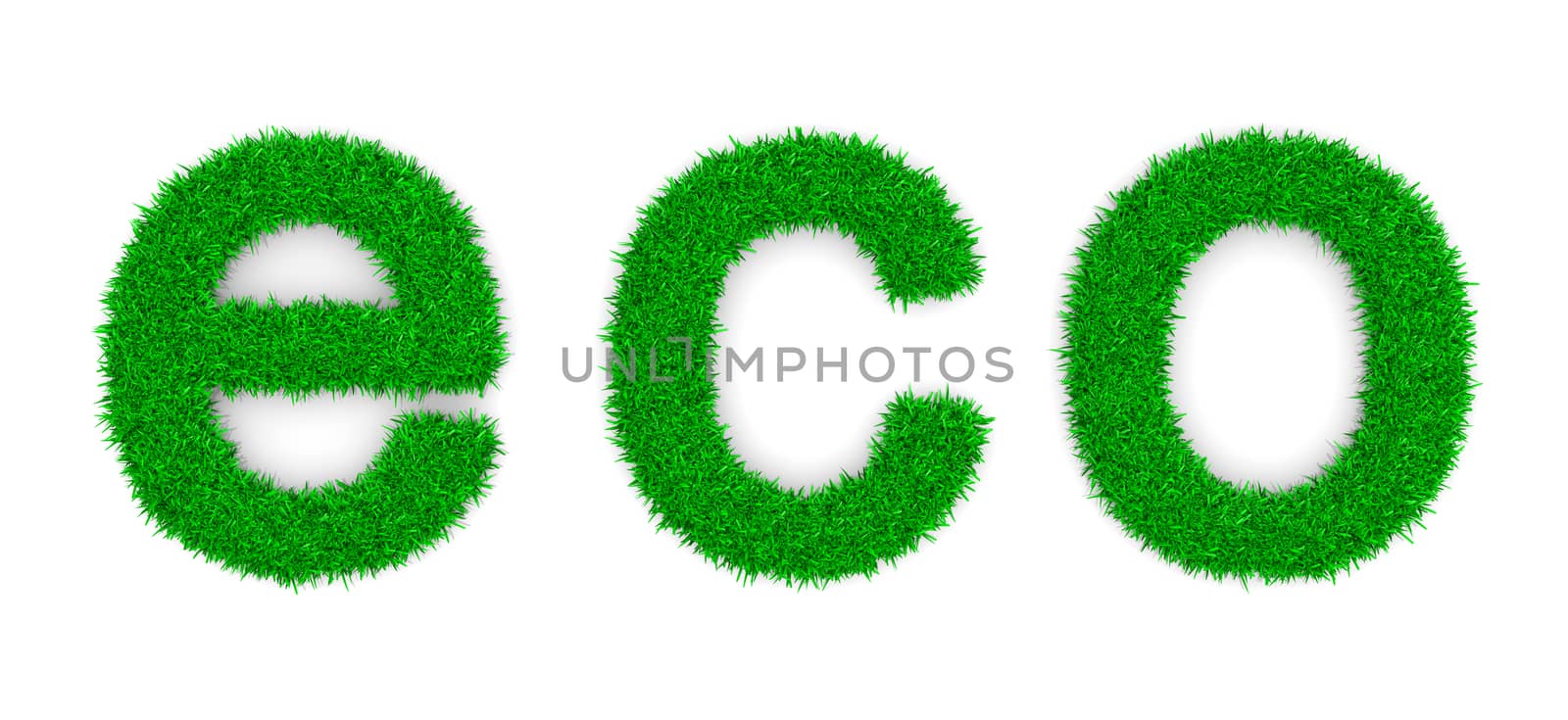 Grass Eco Text Sign Shape by make