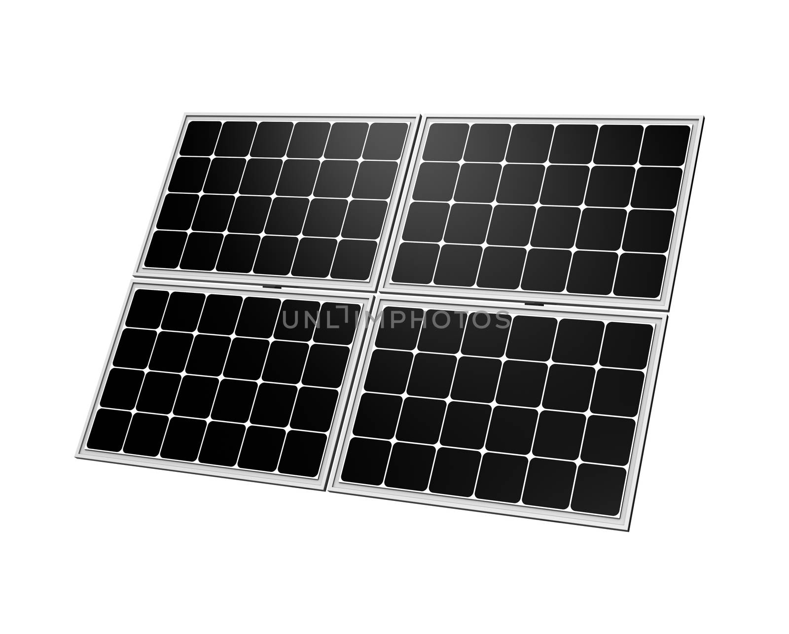 Solar Panel Isolated on White by make