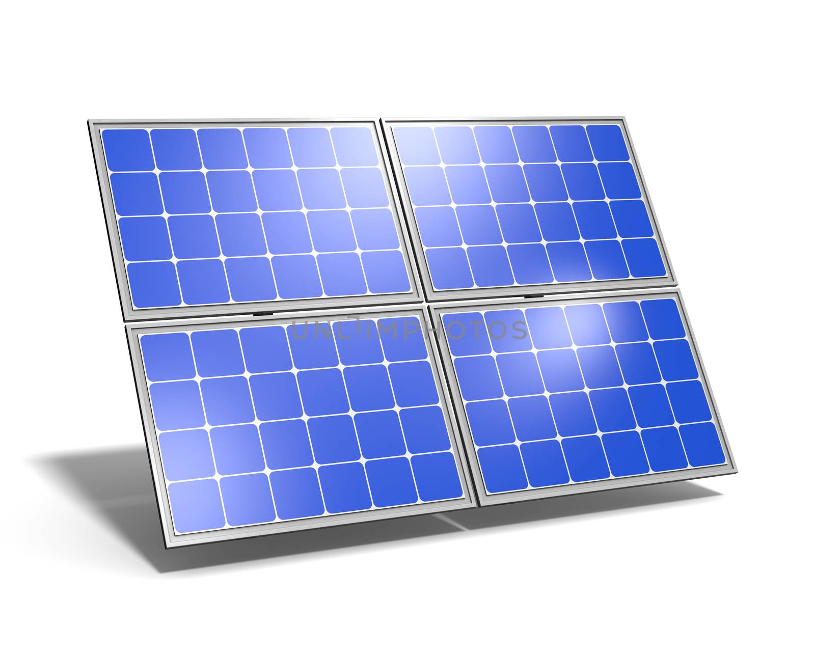 Solar Panel Blue Sky Reflection by make