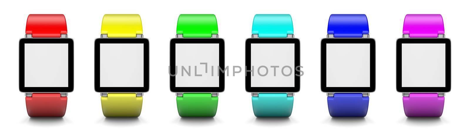 Multicolor Smartwatch with Blank Display Series, Front View
