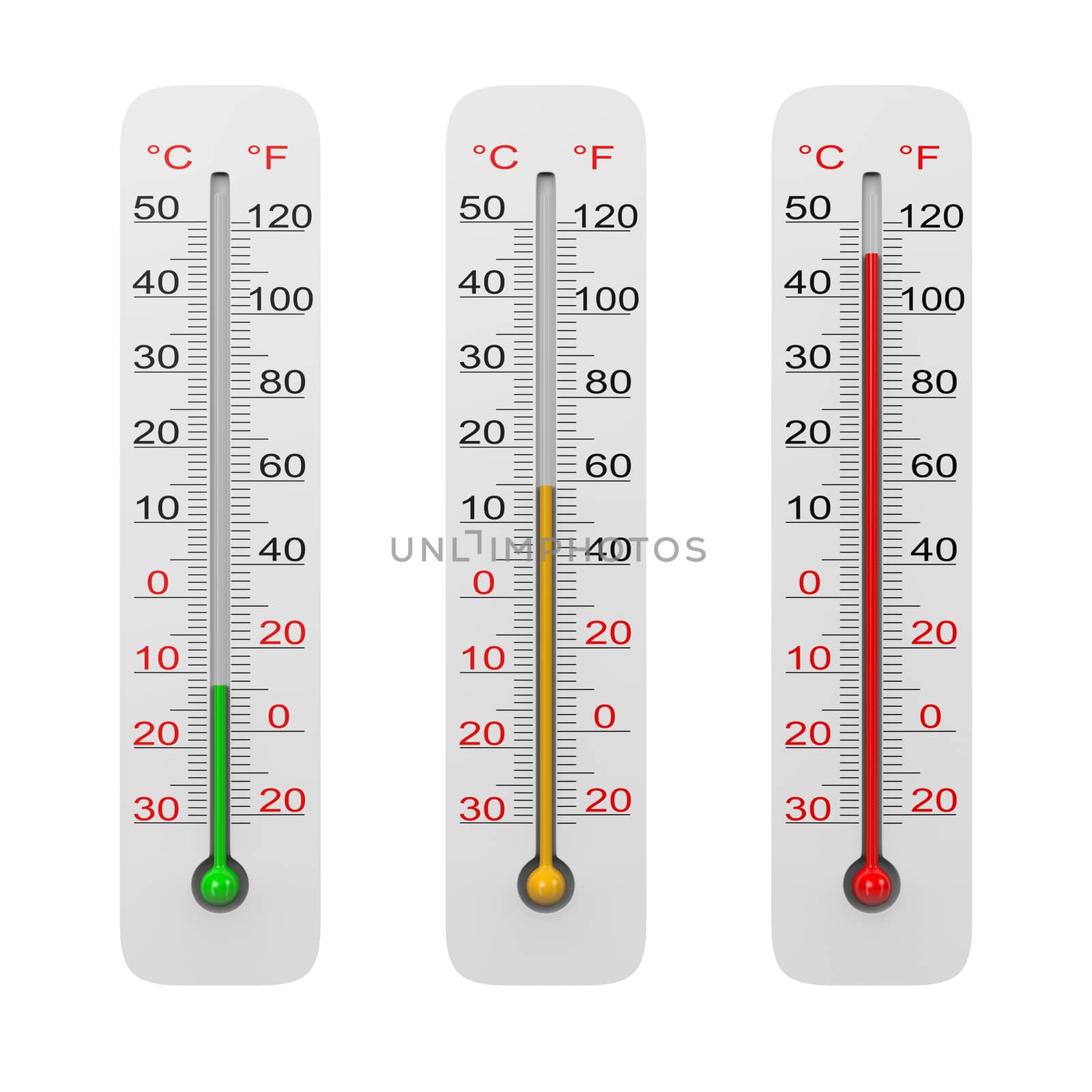 Thermometer Set Isolated on White by make