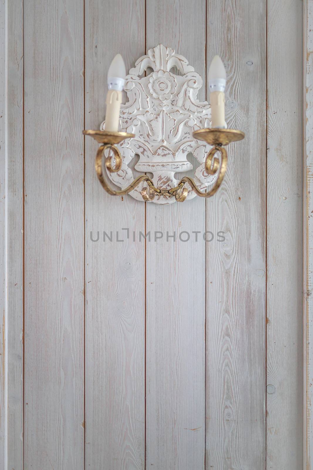 vintage carved lamp hanging on the wall wooden light Board by dikkens