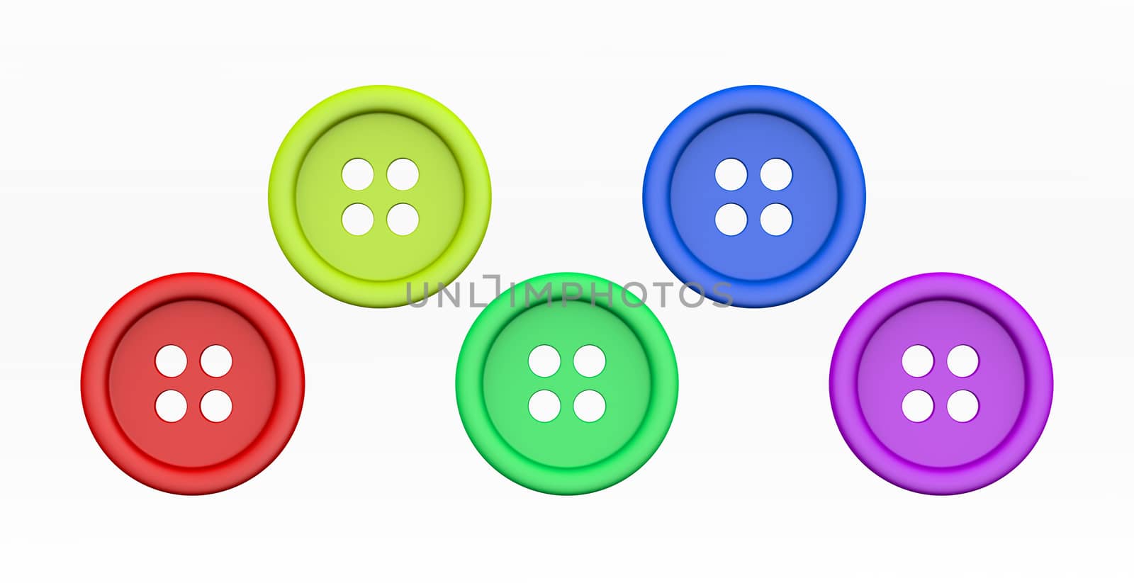 Colorful Tailor's Buttons Set by make