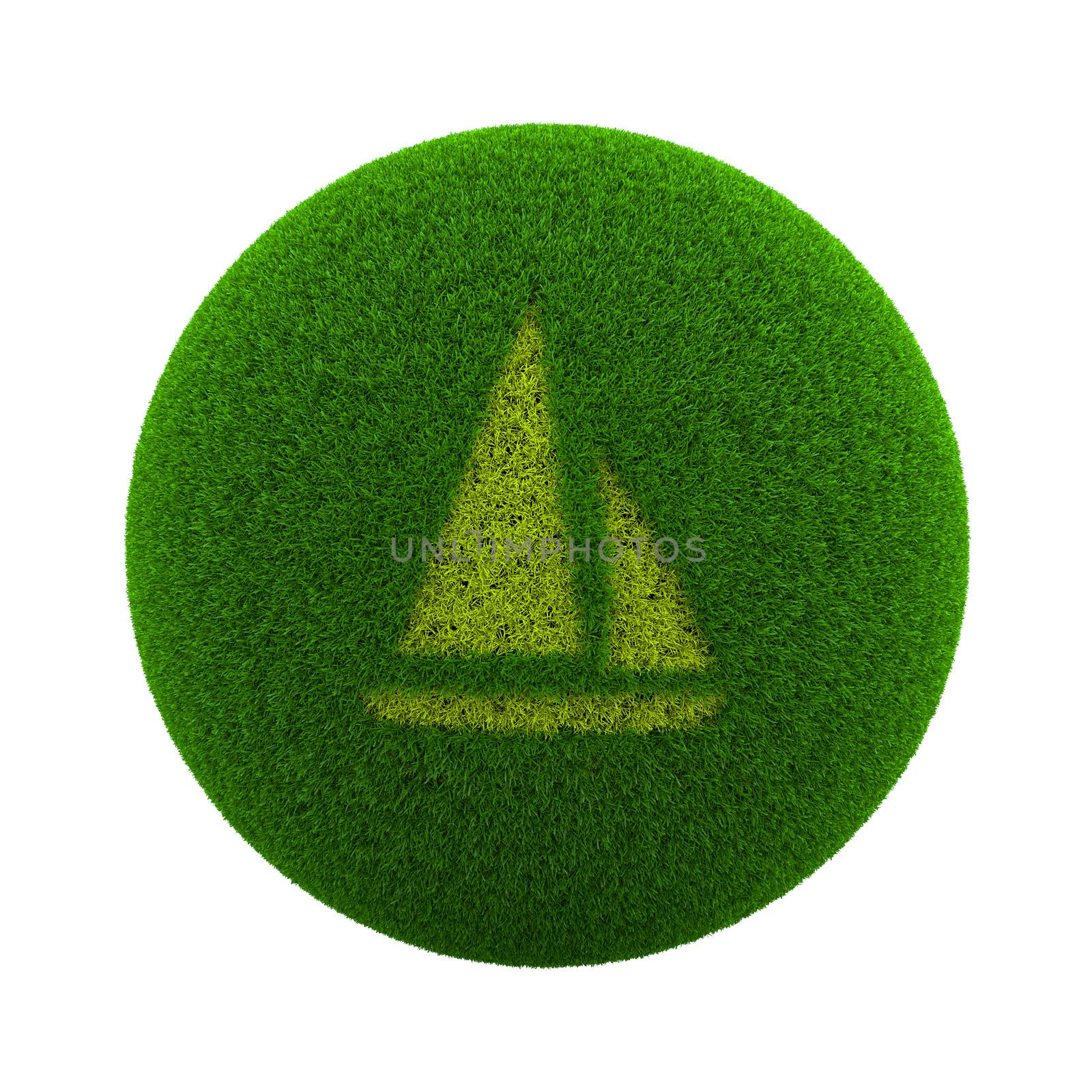 Grass Sphere Boat Icon by make