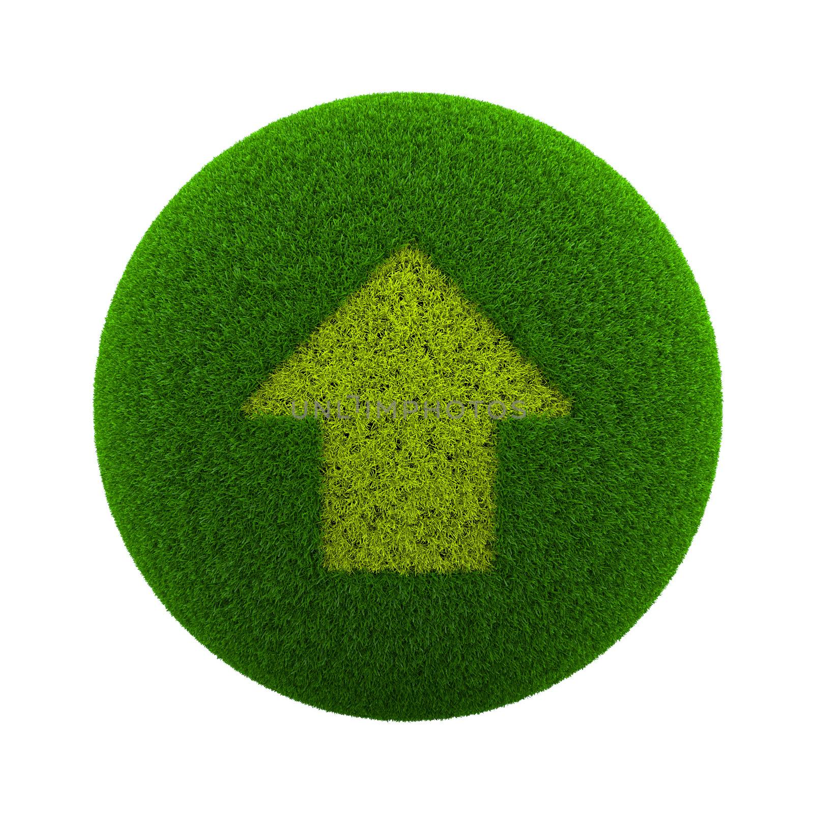 Grass Sphere Up Arrow Icon by make