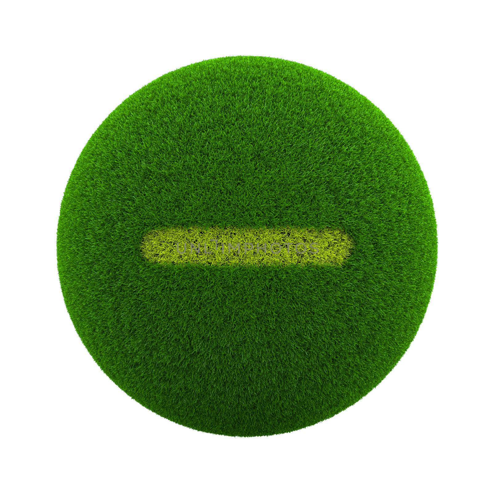 Grass Sphere Minus Sign Icon by make