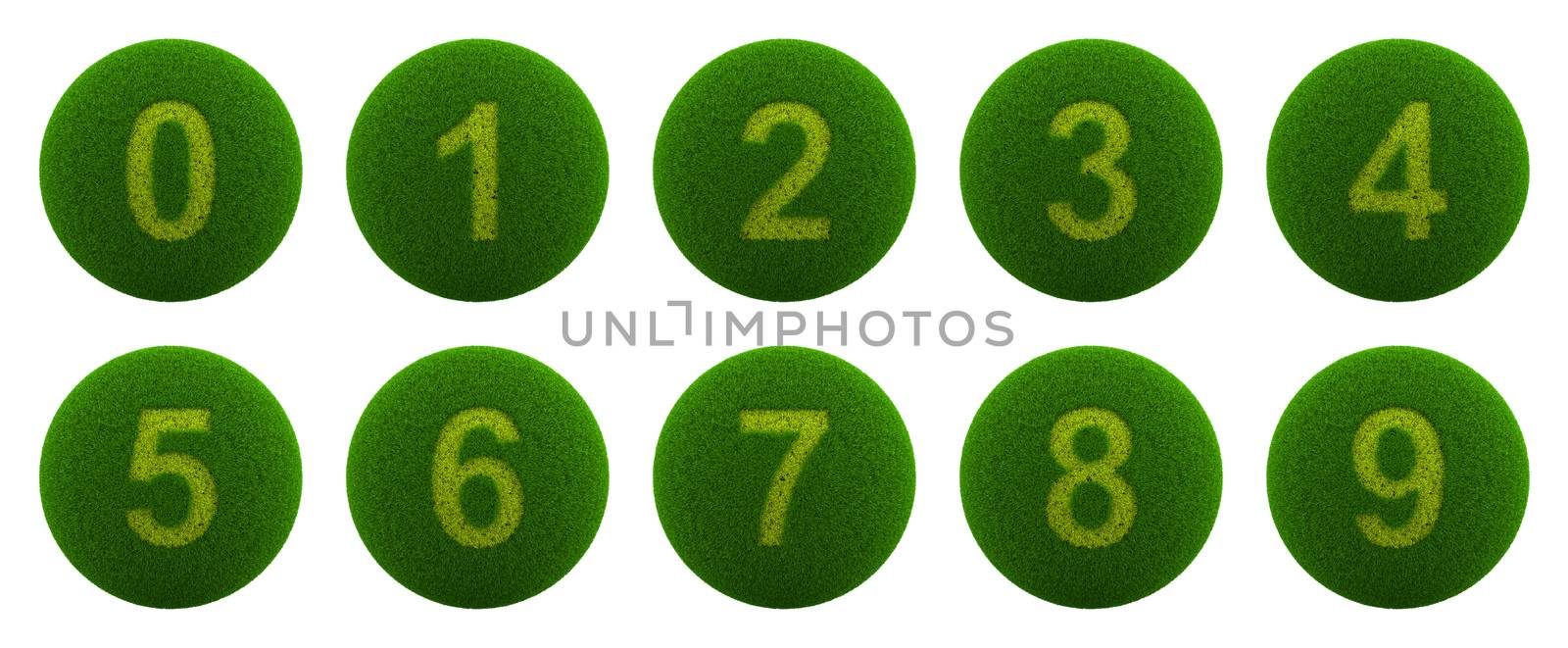 Grass Sphere Number Series Icon by make