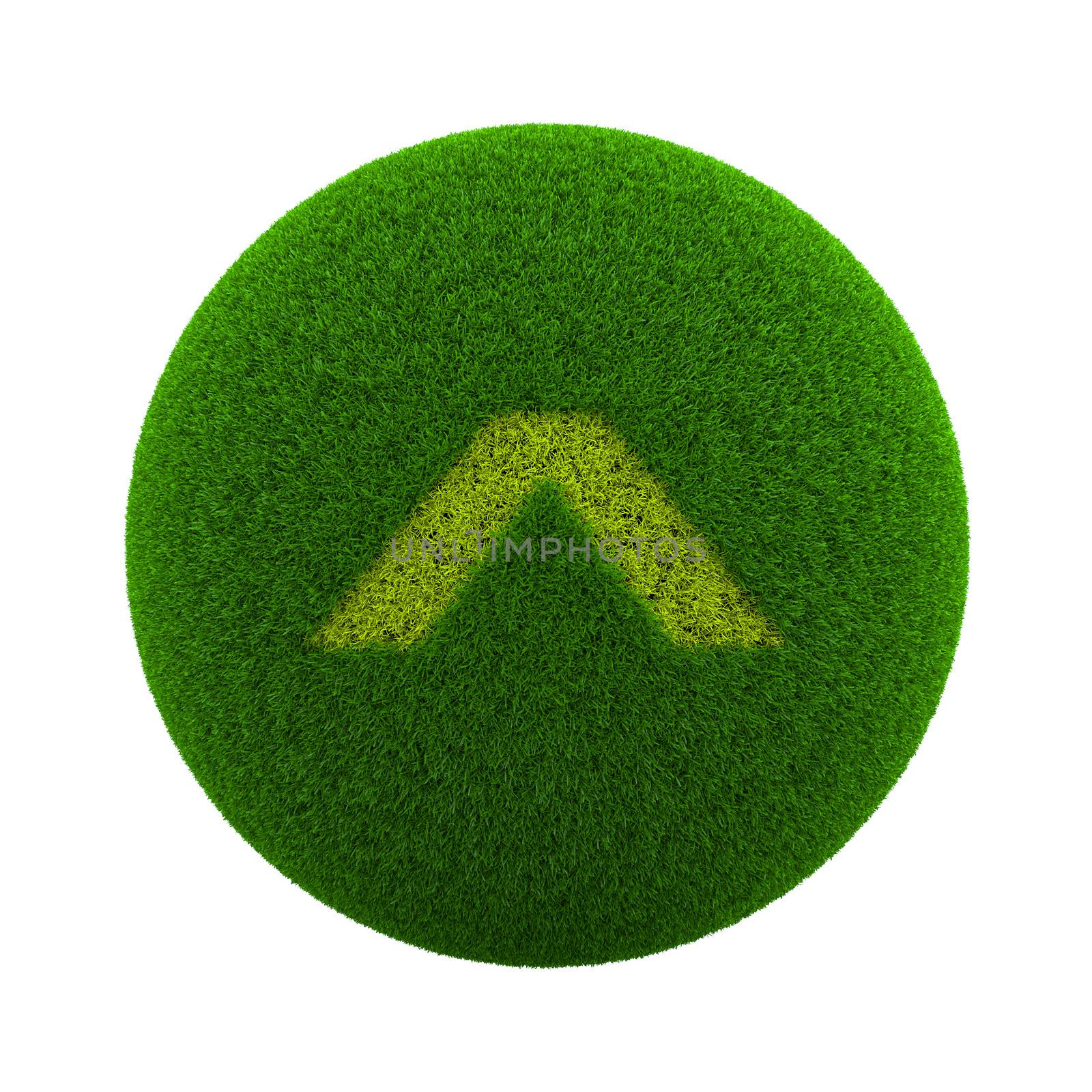 Grass Sphere Page Up Symbol Icon by make