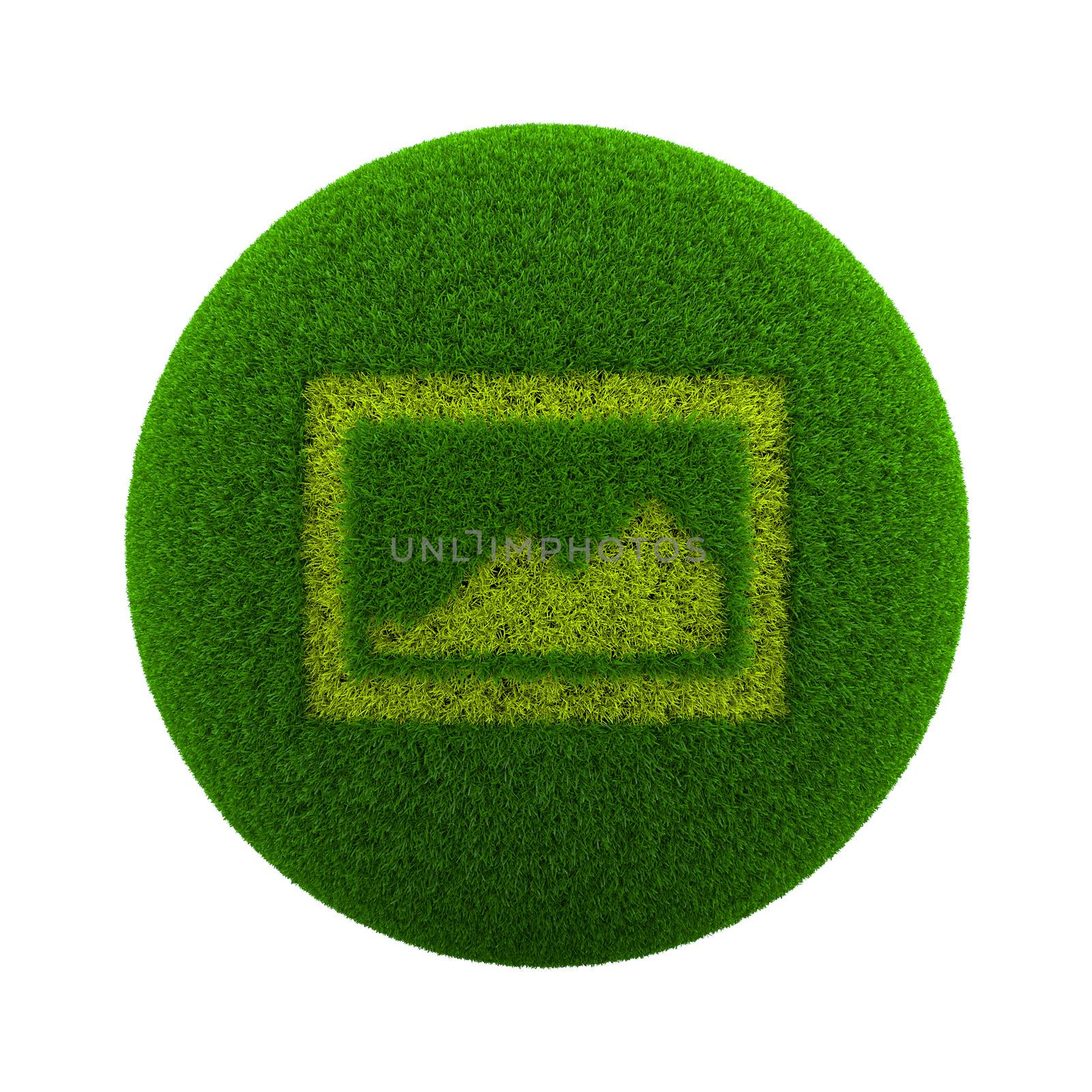 Grass Sphere Picture Icon by make