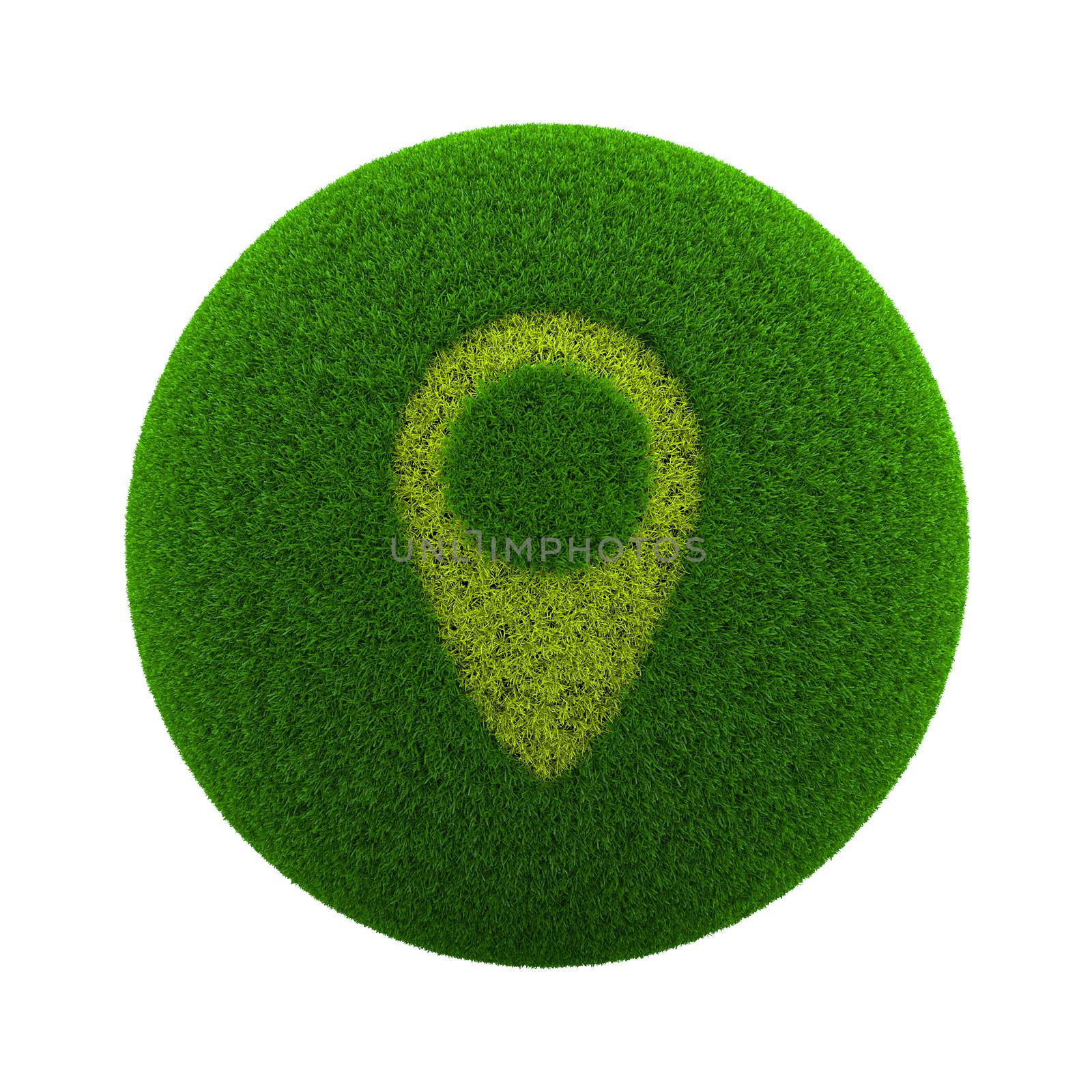 Grass Sphere Map Placeholder Icon by make